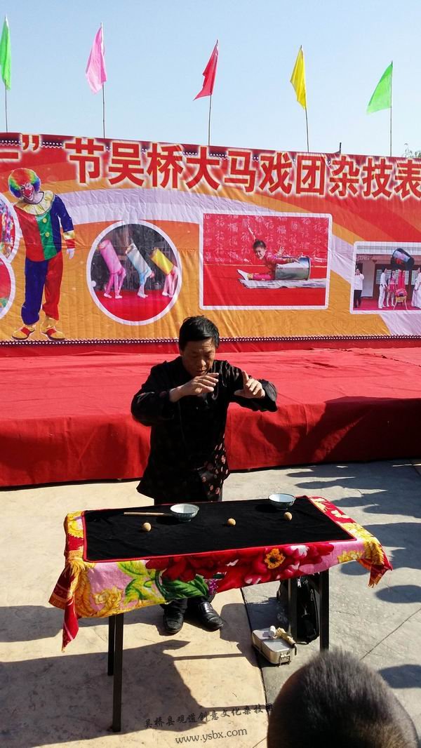 中国杂技的《教虫技》表演项目+吴桥县观道创意文化杂技团